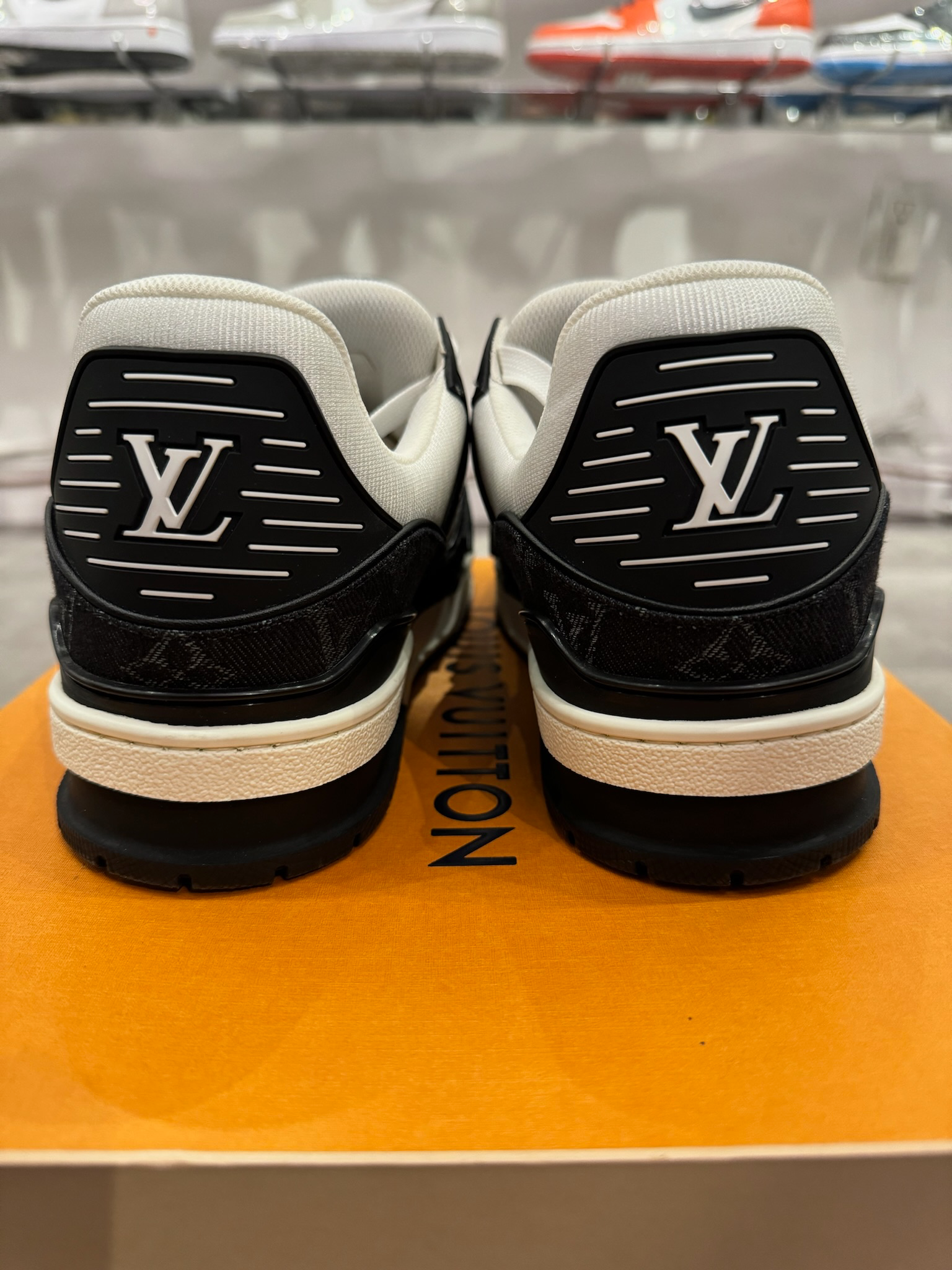 Louis Vuitton LV Trainer White Black (Lightly Used LV7/8.5M)