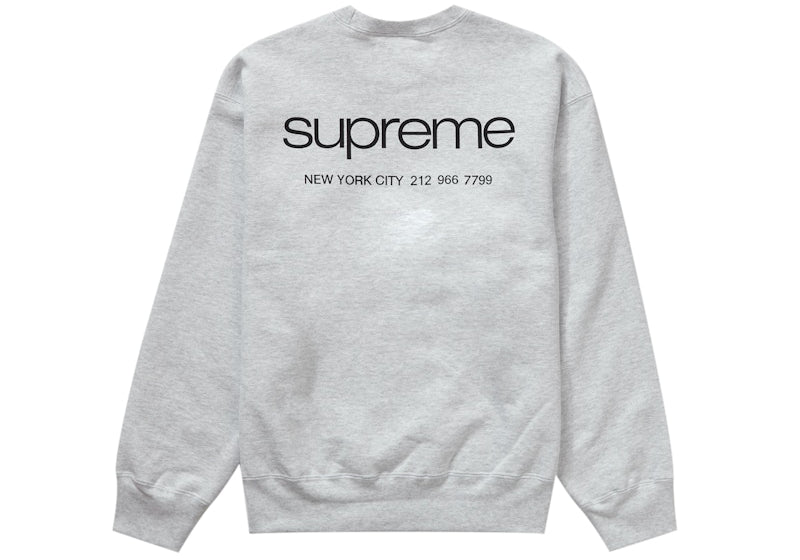 Supreme NYC Crewneck Ash Grey