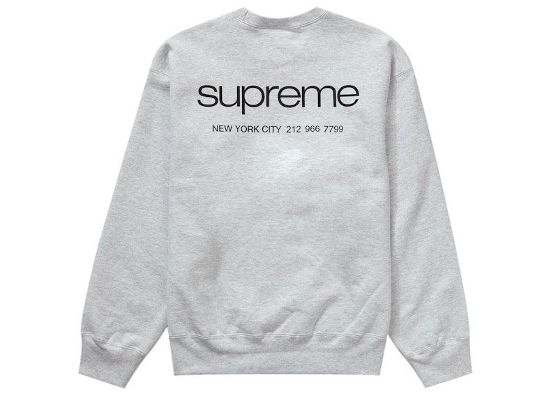 Supreme NYC Crewneck Ash Grey