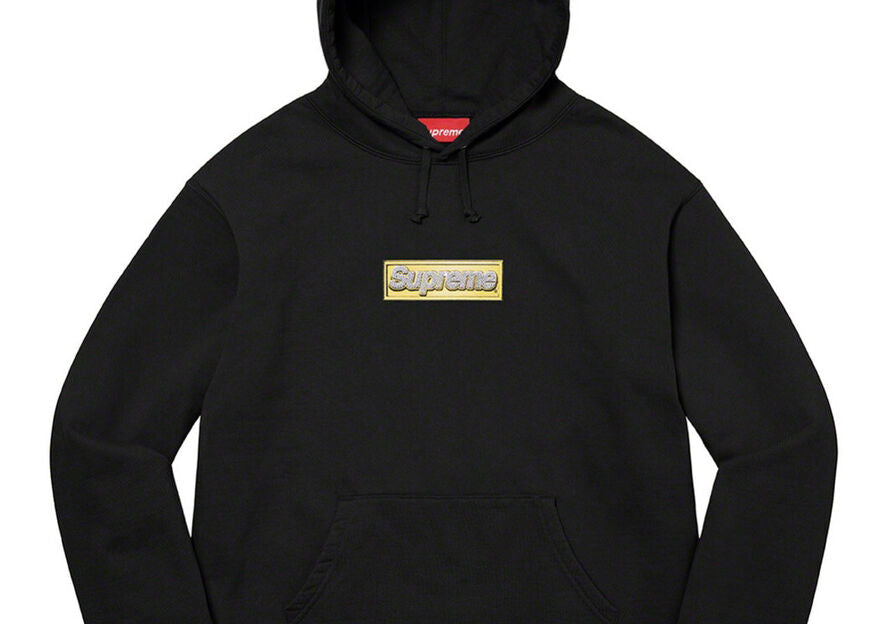 Supreme Bling Box Logo Hooded Sweatshirt Black (Preowned)