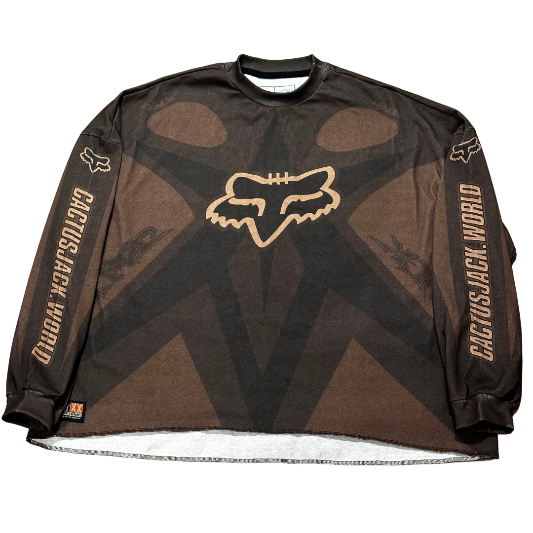 Travis Scott Cactus Jack Fox Racing ComplexCon Exclusive Brown Long Sleeve Jersey