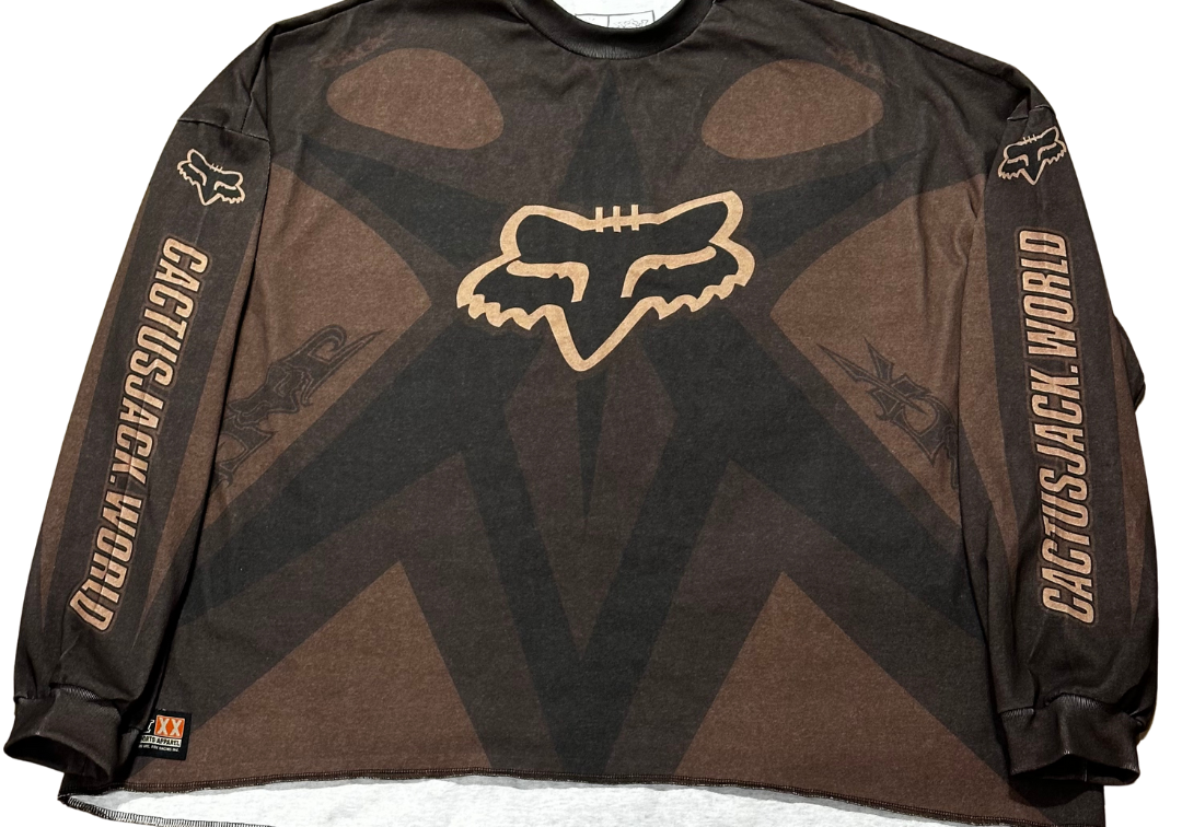 Travis Scott Cactus Jack Fox Racing ComplexCon Exclusive Brown Long Sleeve Jersey