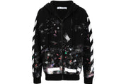 OFF-WHITE Galaxy Brushed Zip-Up Hoodie (SS21) Black (Preowned)