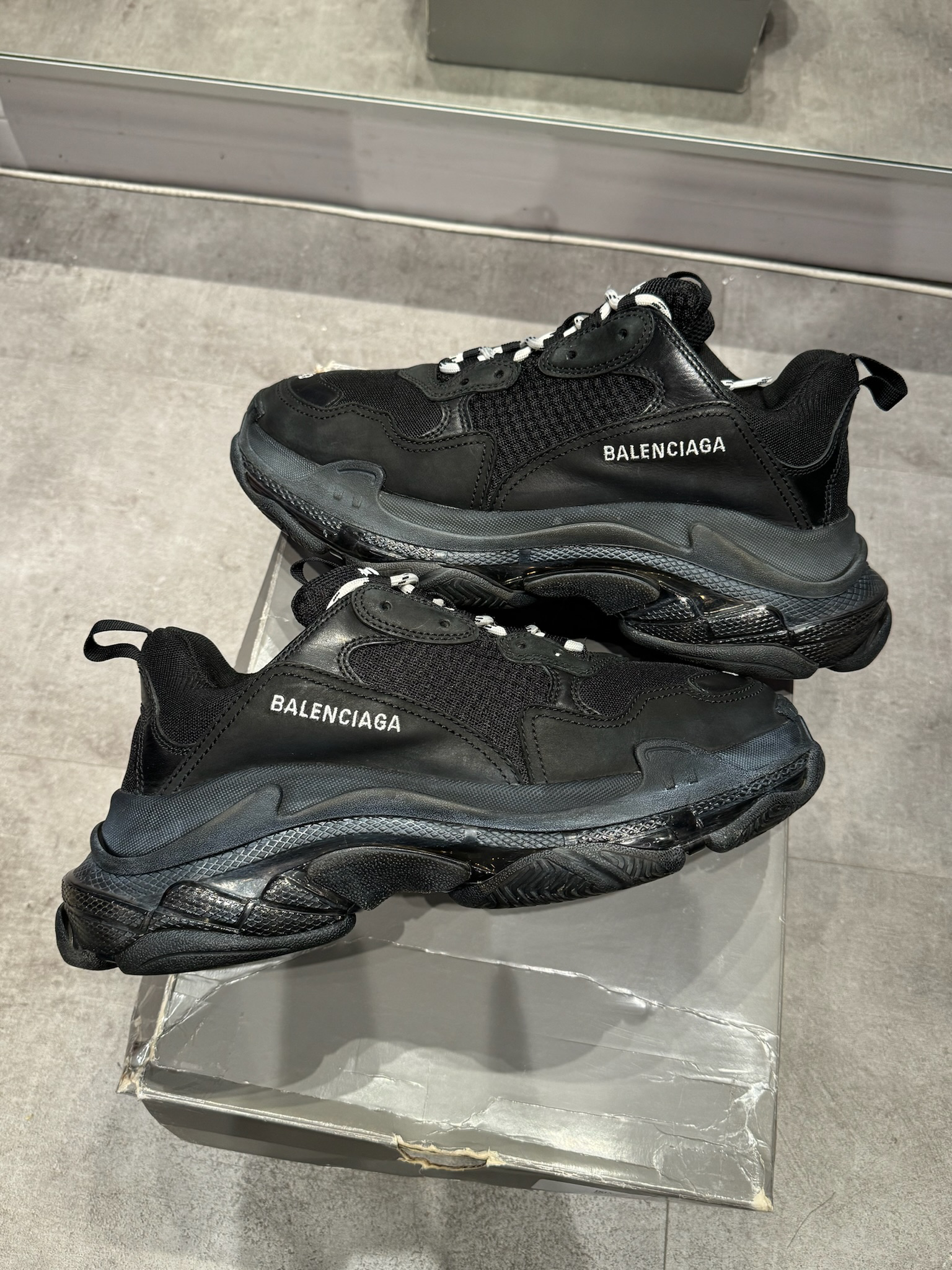 Balenciaga Triple S Triple Black (Preowned Size 43)