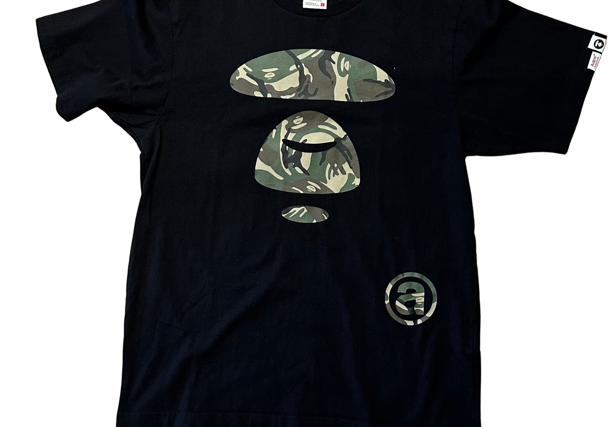 Aape By A Bathing Ape Camo T-Shirt Black (Preowned)