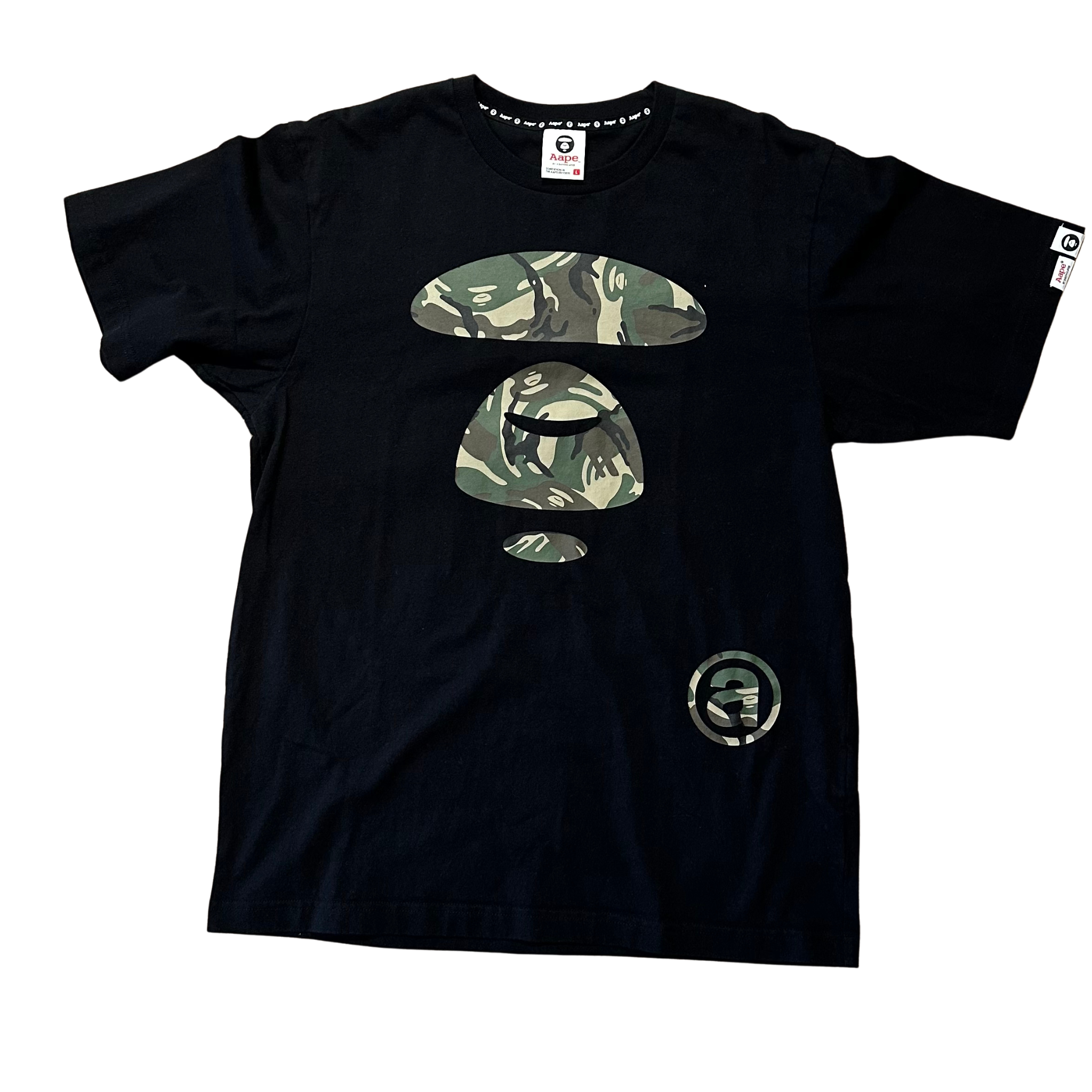 Aape By A Bathing Ape Camo T-Shirt Black (Preowned)