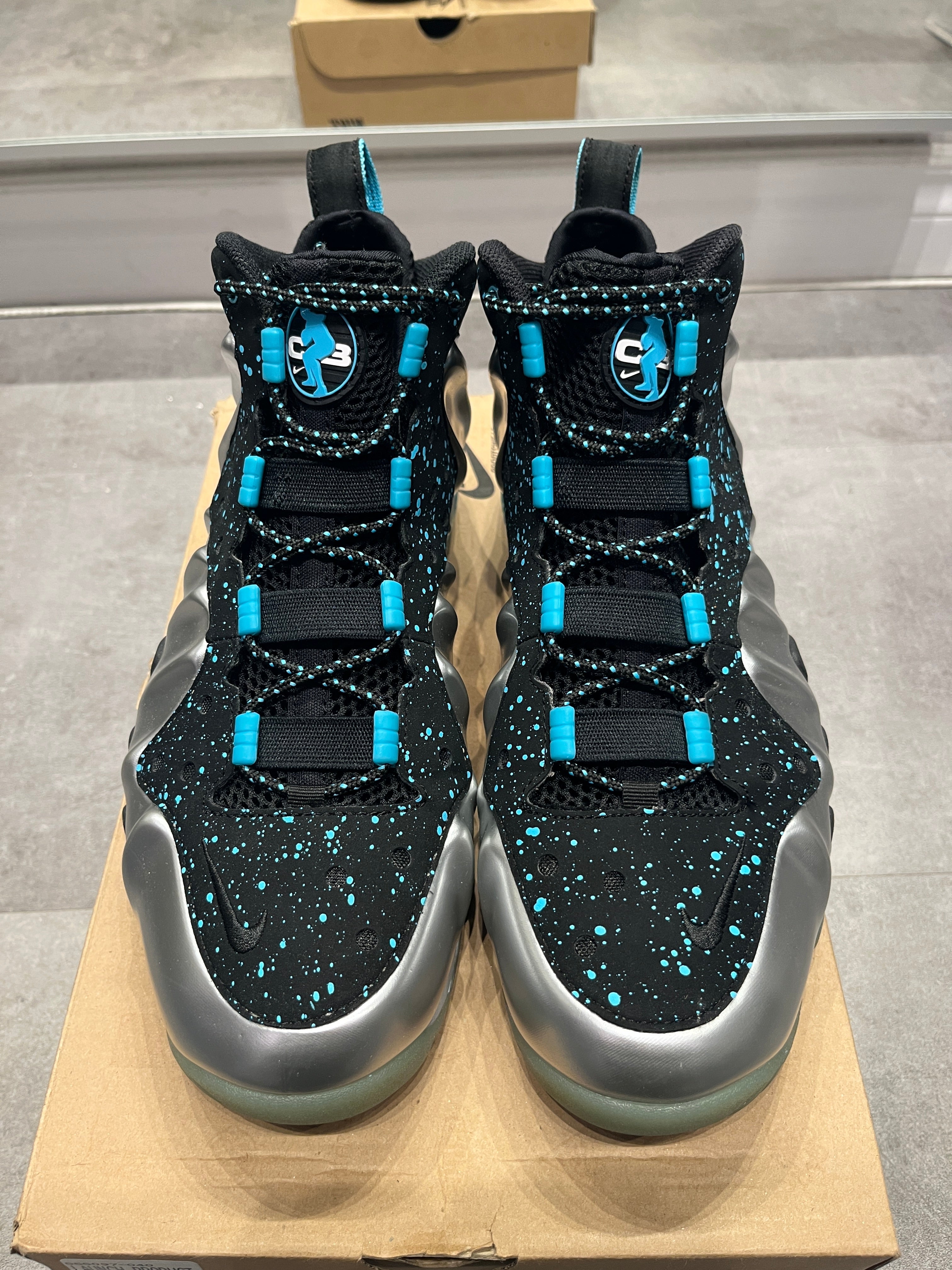 Nike Barkley Posite Max Metallic Silver Gamma Blue (Preowned)