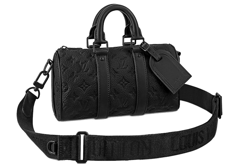 Louis Vuitton Keepall Bandouliere 25 Monogram Embossed Black (Lightly Used)