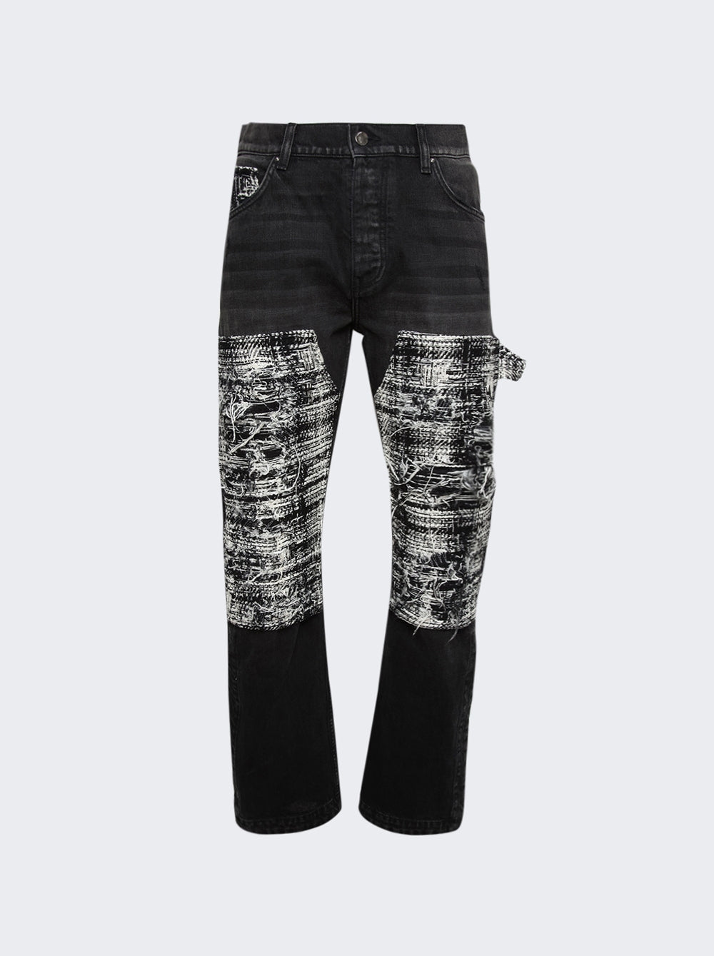 Amiri Boucle Patch Carpenter Jean Aged Black