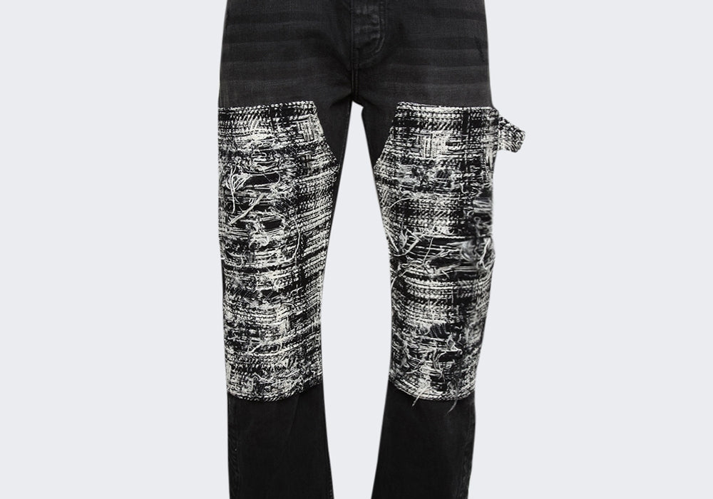 Amiri Boucle Patch Carpenter Jean Aged Black