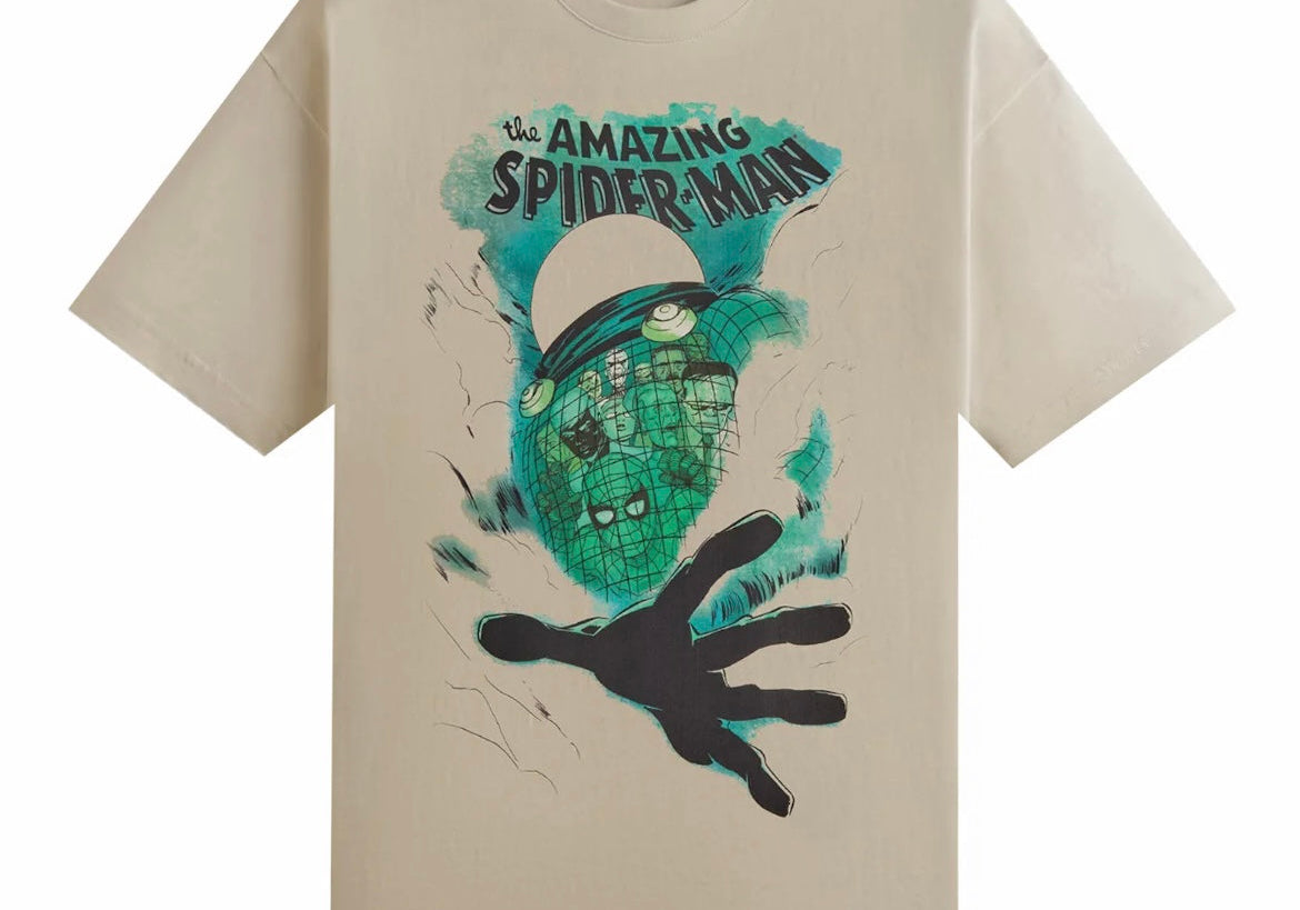 Kith x Marvel Mysterio Spiderman Vintage Tee Sandrift