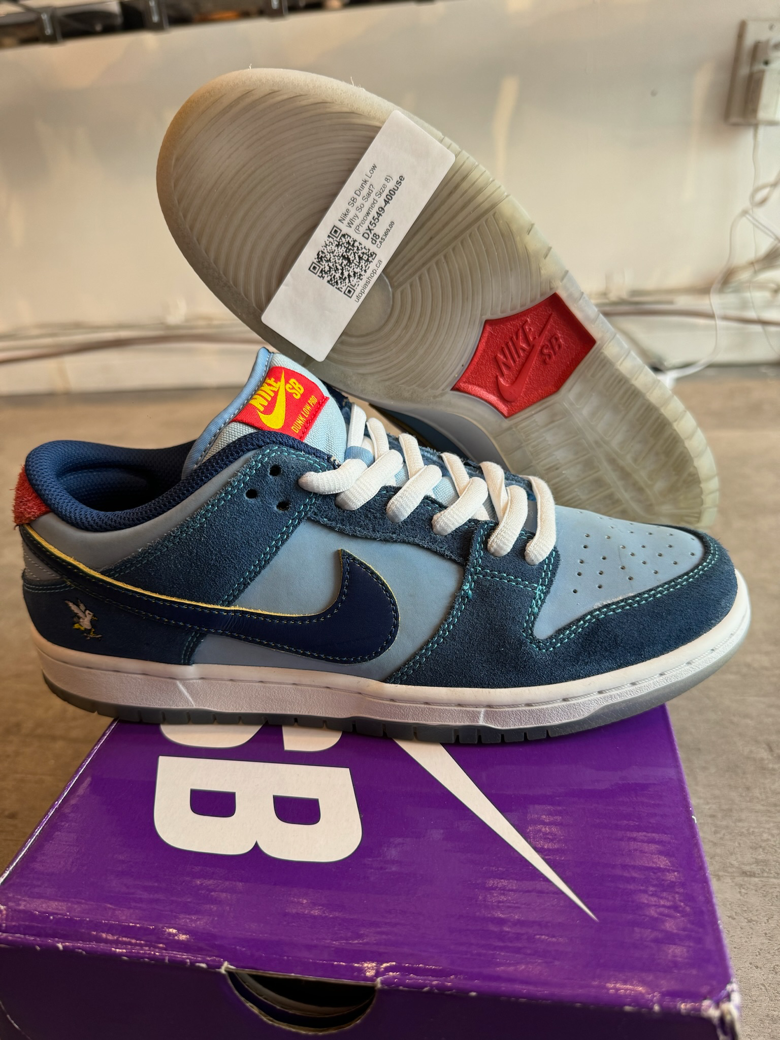 Nike SB Dunk Low Why So Sad? (Preowned Size 8)