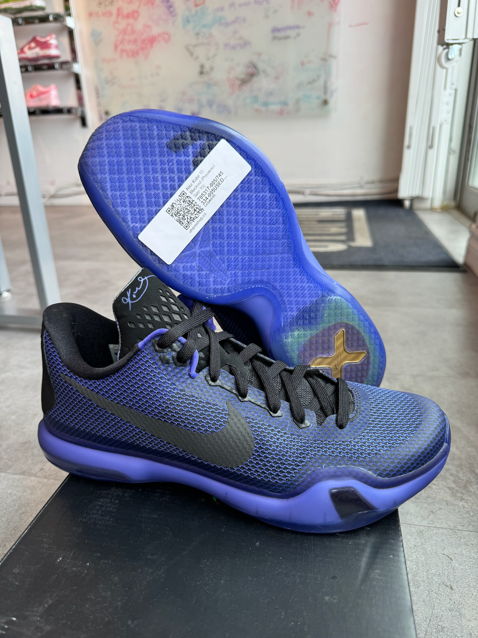 Nike Kobe 10 Blackout (Preowned Size 10)