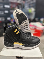 Jordan 12 Retro Black Metallic Gold White (W) (Preowned Size 6W)