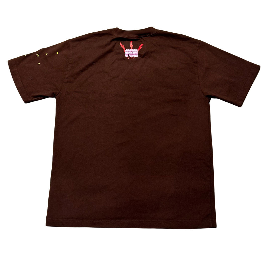 Sp5der ComplexCon Exclusive Angel Number Brown Tee, brand new, size XS – photo 2 of 2