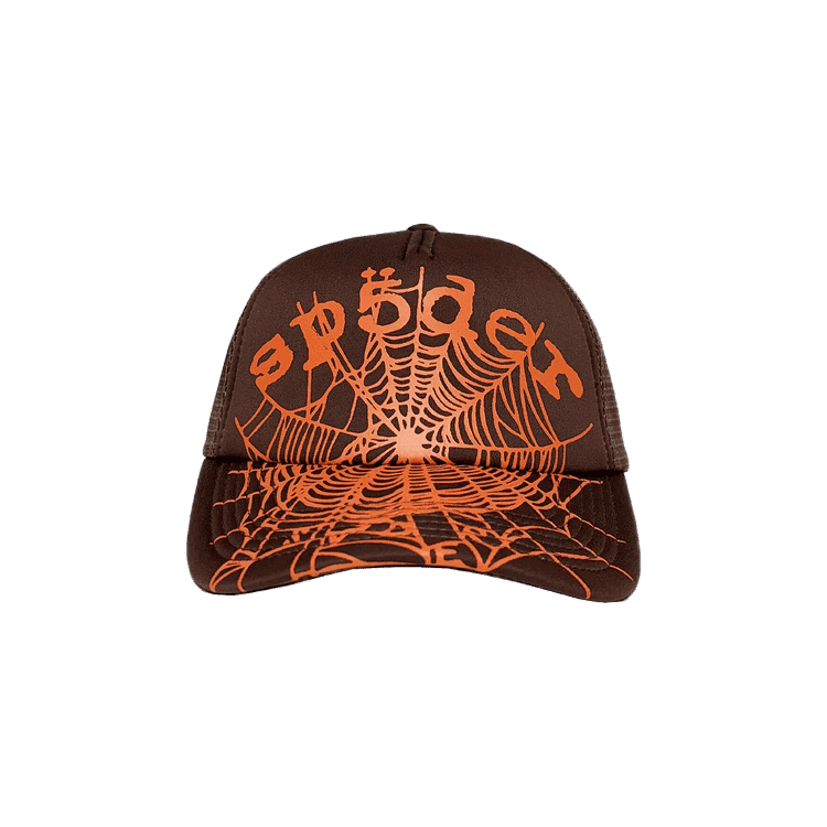 Sp5der OG Web V2 Trucker Hat Brown, brand new