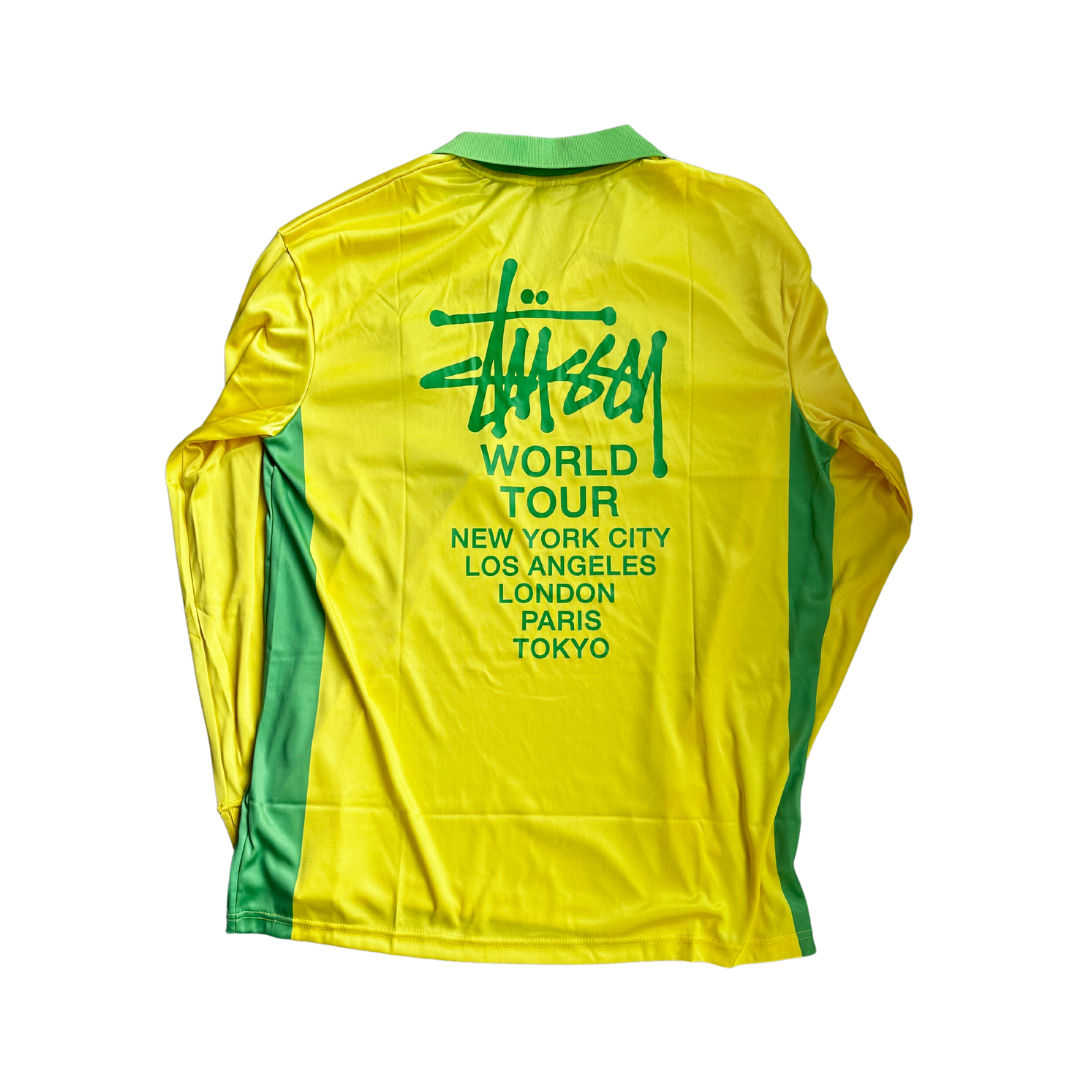 Stussy Brasil Football Polo Long Sleeve T-Shirt, brand new – photo 2 of 2