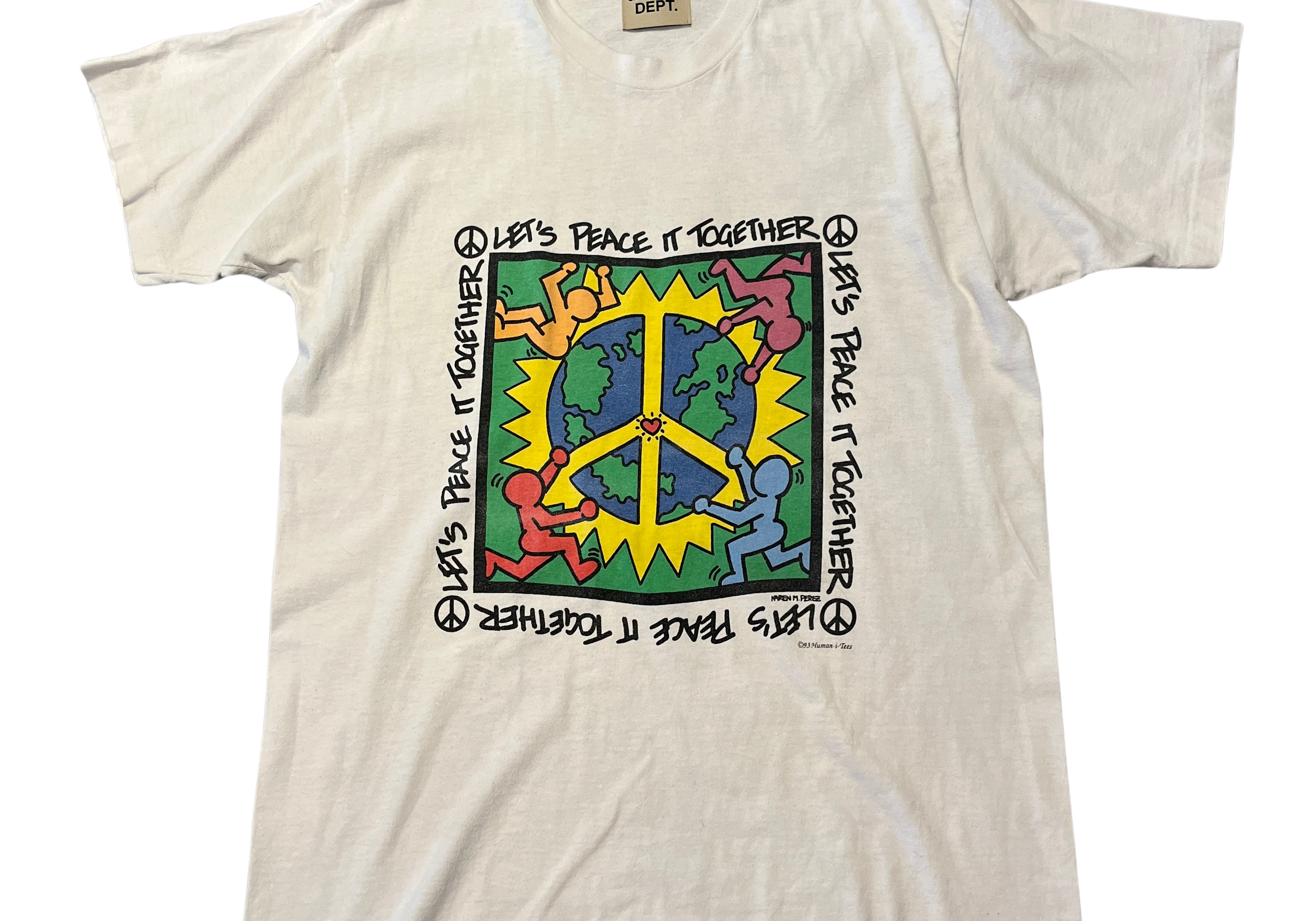 Gallery Dept. Human-i-Tees Peace Reworked Vintage Tee White (Preowned)