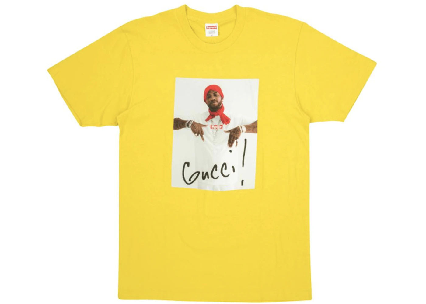 Supreme Gucci Mane Tee Yellow, brand new, size M