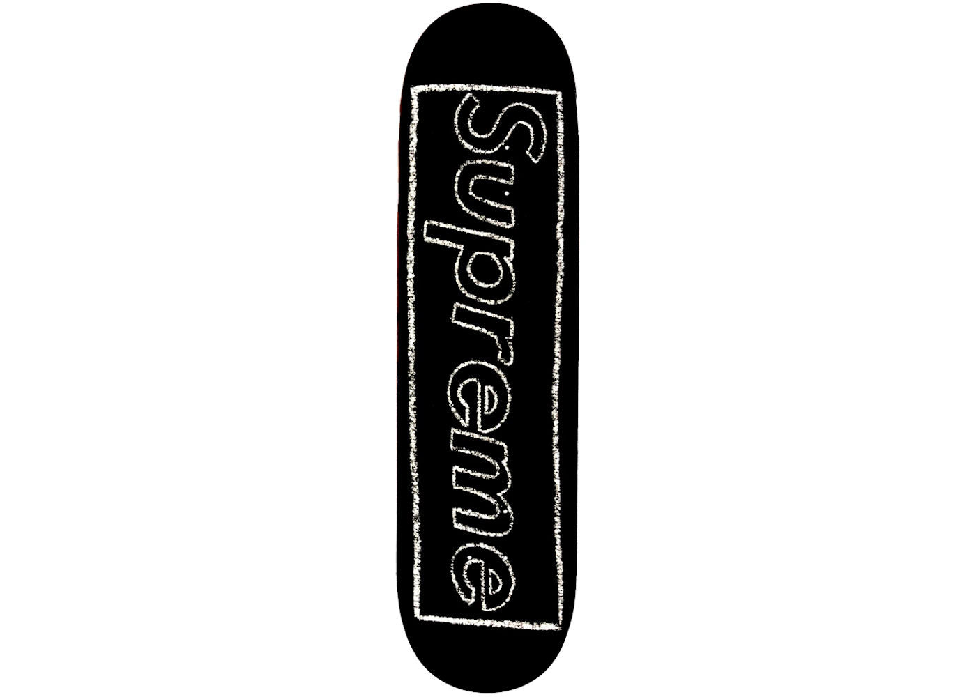 Supreme KAWS Chalk Logo Skateboard Deck Black, brand new