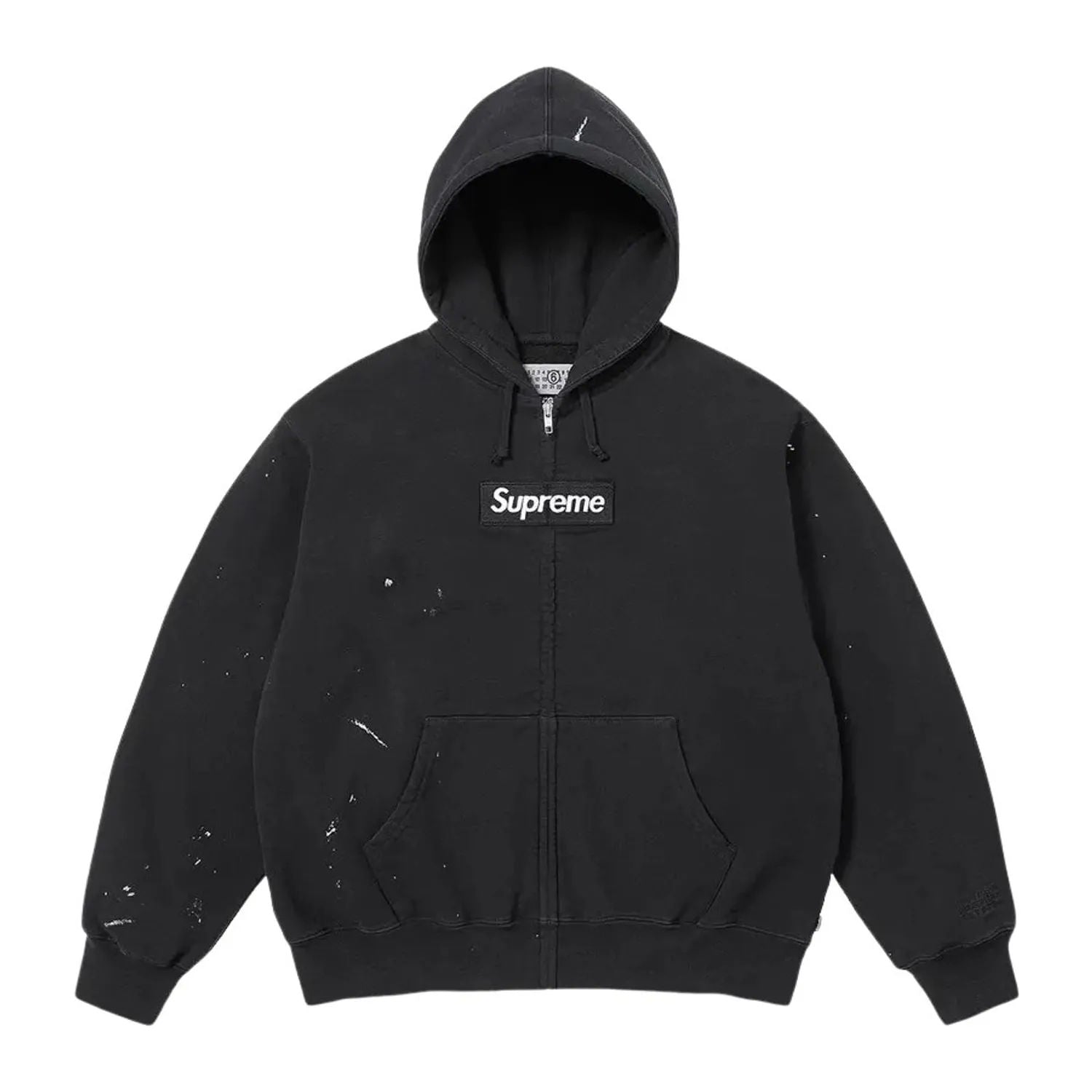 Supreme MM6 Maison Margiela Box Logo Zip Up Hooded Sweatshirt Black, brand new, size S