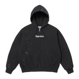 Supreme MM6 Maison Margiela Box Logo Zip Up Hooded Sweatshirt Black