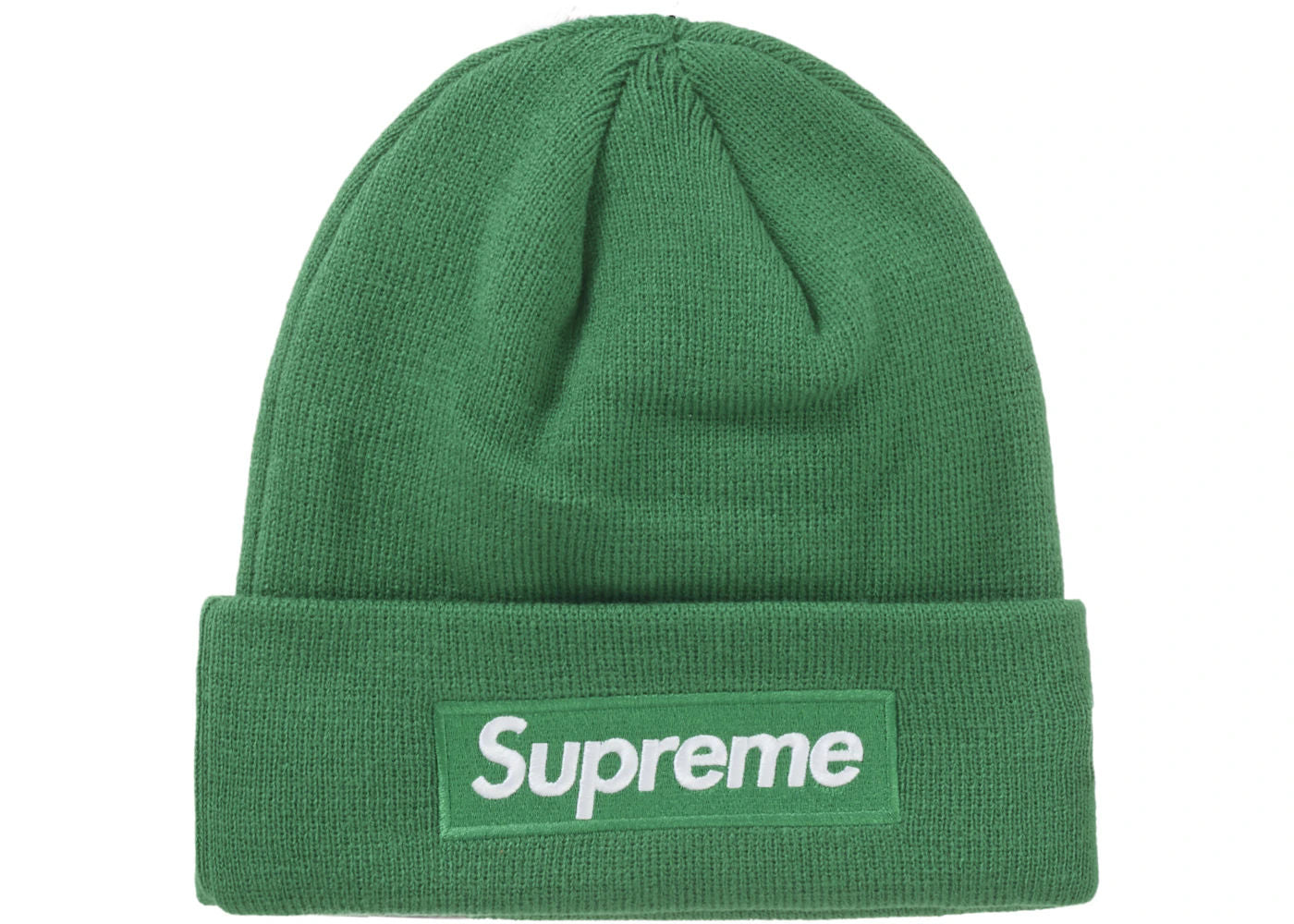 Supreme New Era Box Logo Beanie (FW24) Green, brand new