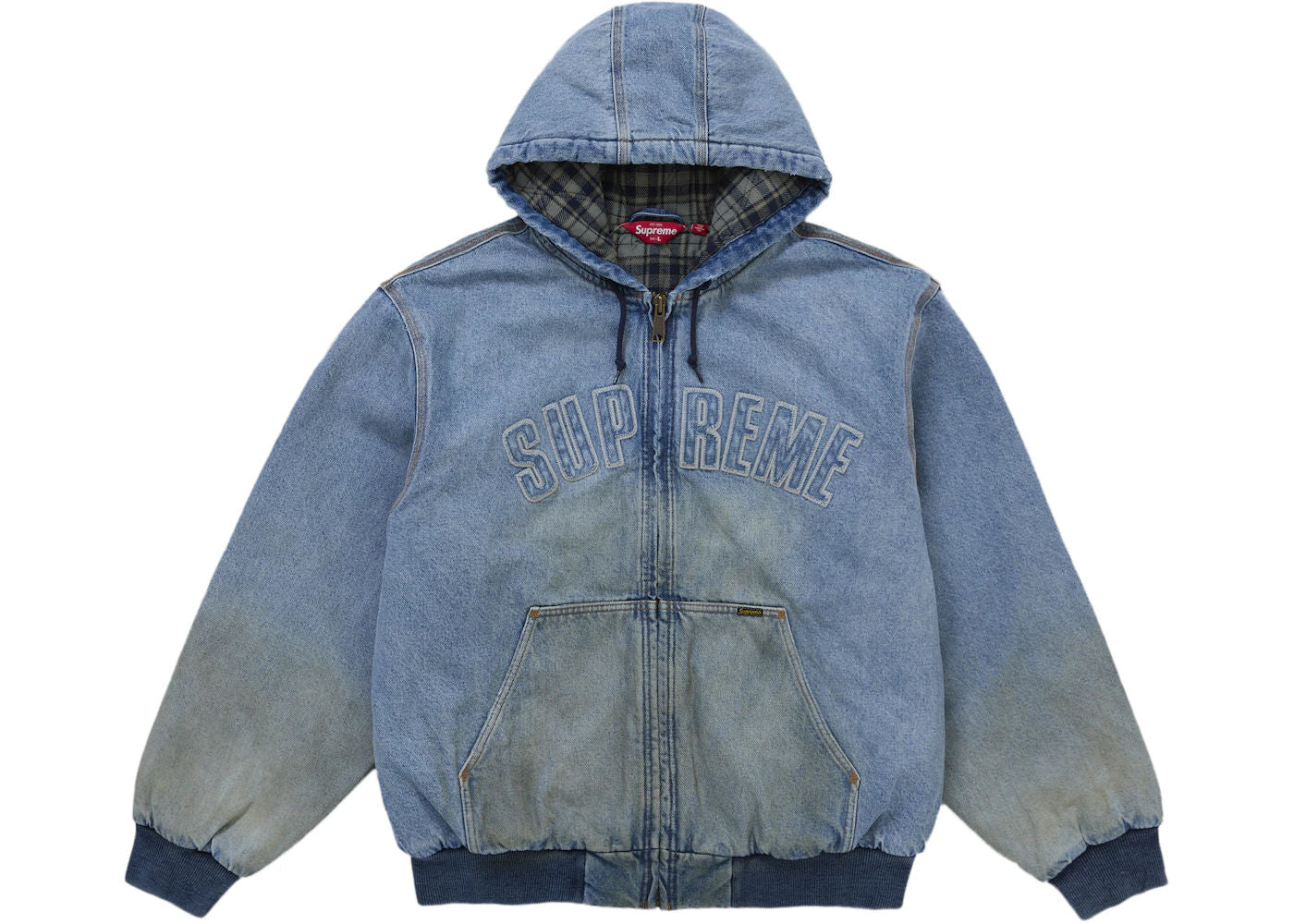 Supreme Reflective Arc Hooded Work Jacket Denim, brand new, size XL