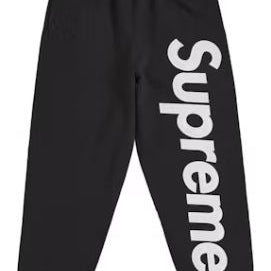 Supreme Satin Appliqué Sweatpant Black, brand new, size L