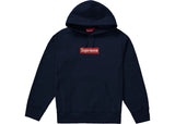 Supreme Swarovski Box Logo Hooded Sweatshirt Navy - Worn Once Size M