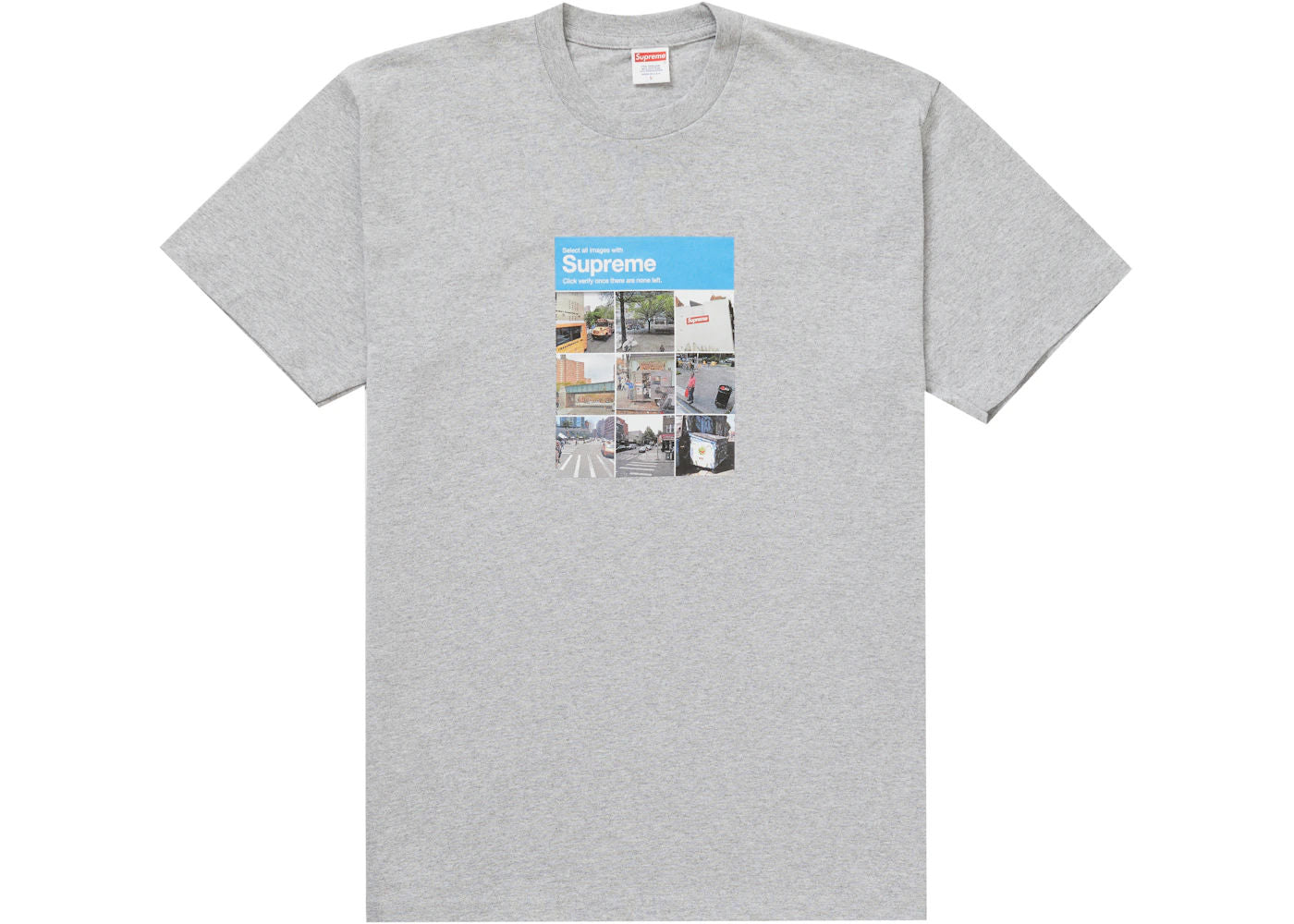 Supreme Verify Tee Heather Grey, brand new, size M
