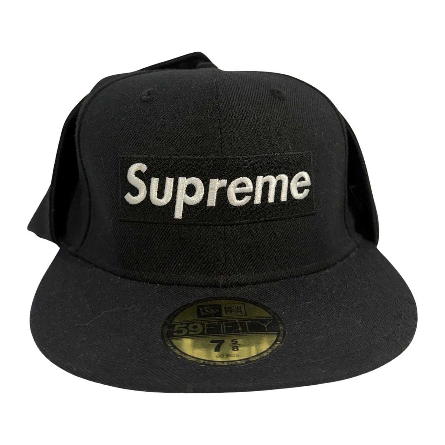 Supreme x New Era Earflap Box Logo Hat Black, pre-owned – photo 1 of 2
