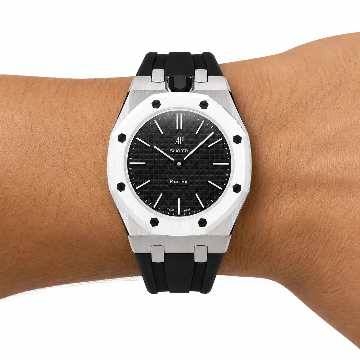 Swatch x Audemars Piguet AP Bioceramic Royal Pop Savonnette Ocho Negro (with Steelcase Strap), brand new