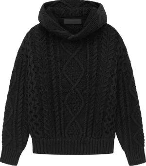 Fear of God Essentials Kids Cable Knit Hoodie (SS23) Black