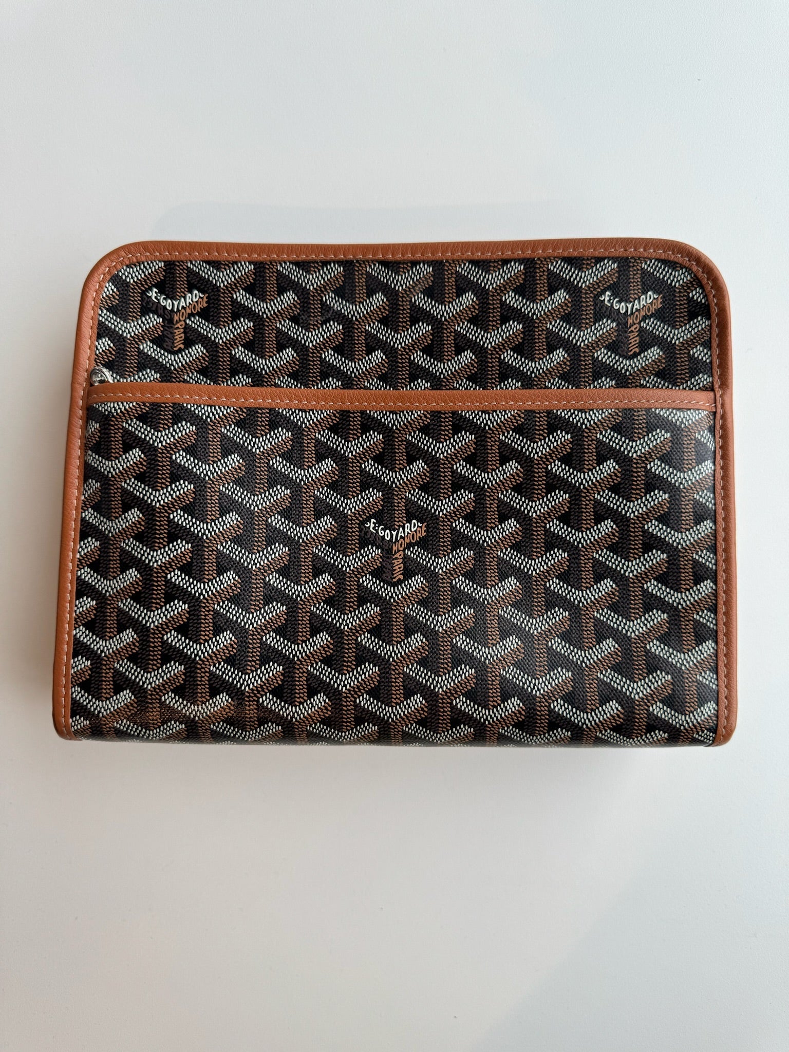 Goyard Jouvence MM Toiletry Bag Black & Tan (Lightly Used)