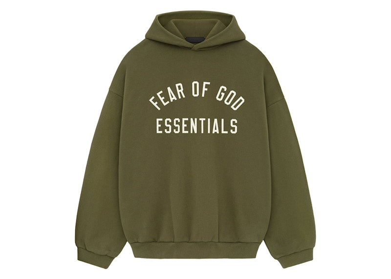 Fear of God Essentials Fleece Hoodie Military