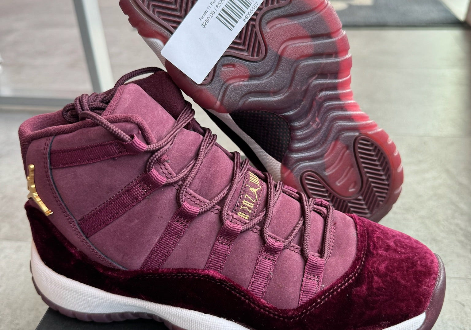 Jordan 11 Retro Heiress Night Maroon (GS) (Preowned)