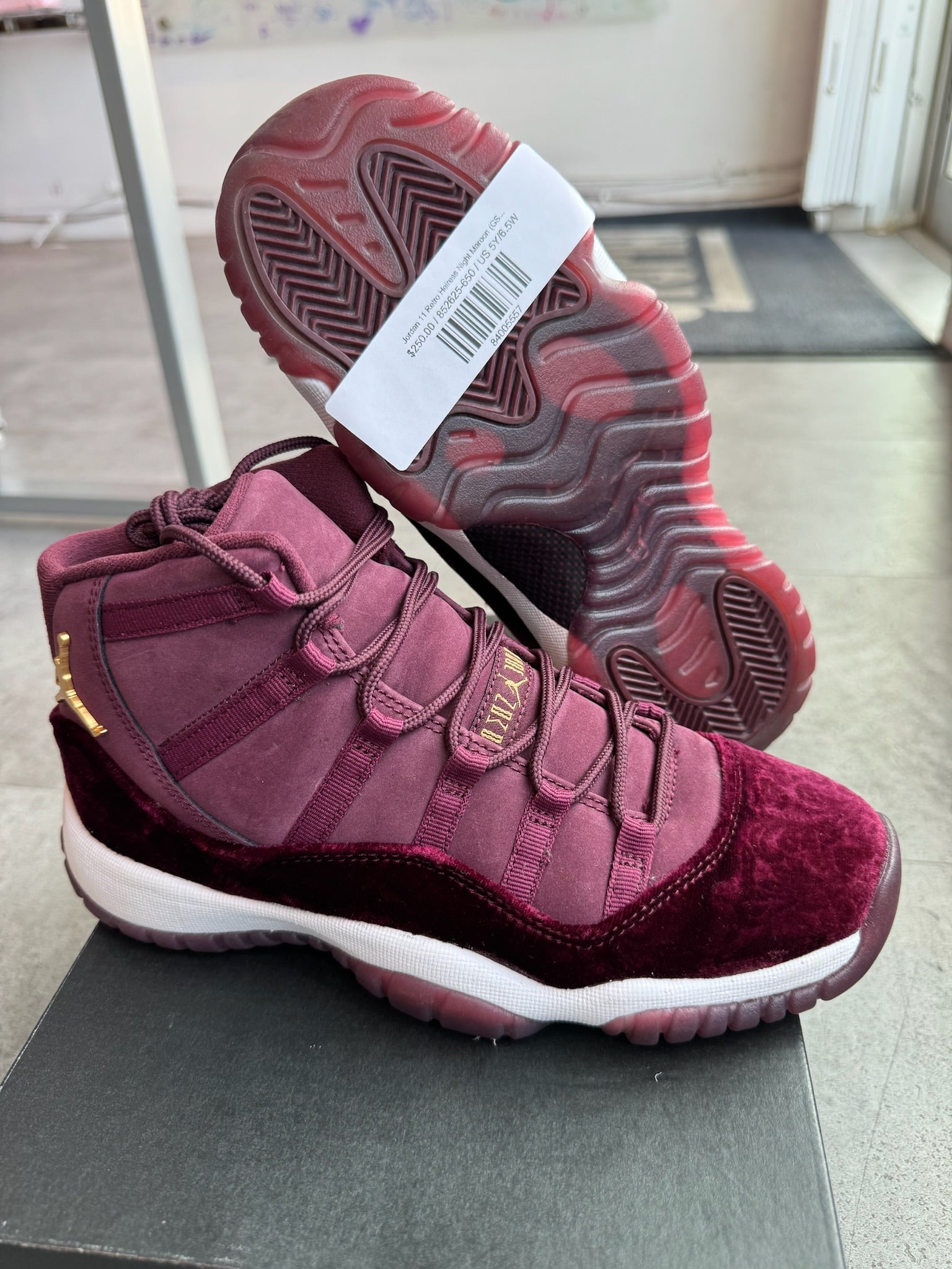 Jordan 11 Retro Heiress Night Maroon (GS) (Preowned)