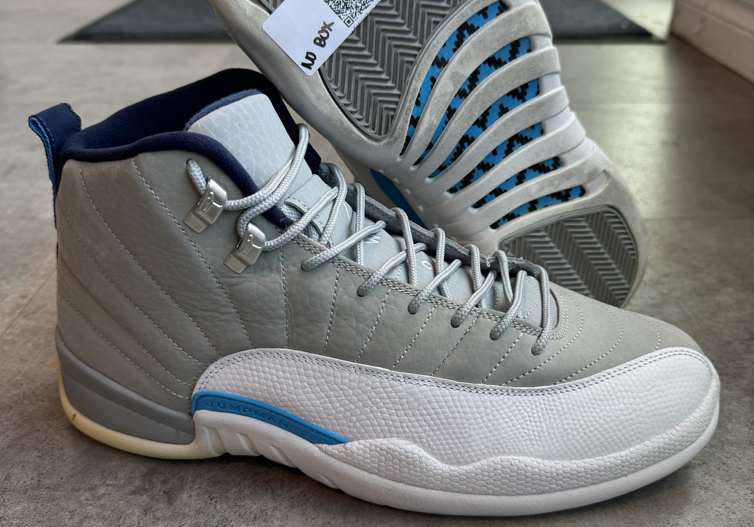 Jordan 12 Retro Grey University Blue (Preowned Size 11)