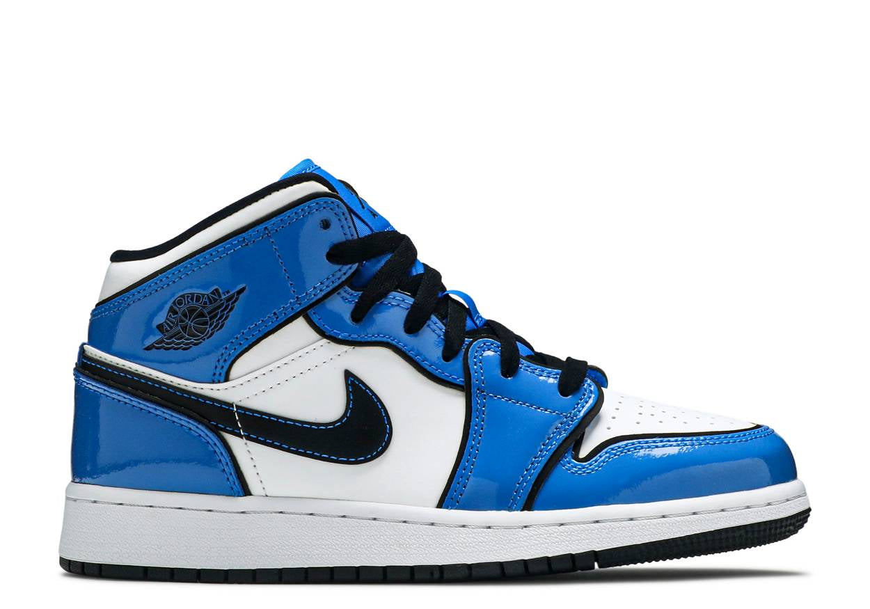 Jordan 1 Mid Signal Blue GS (Preowned)