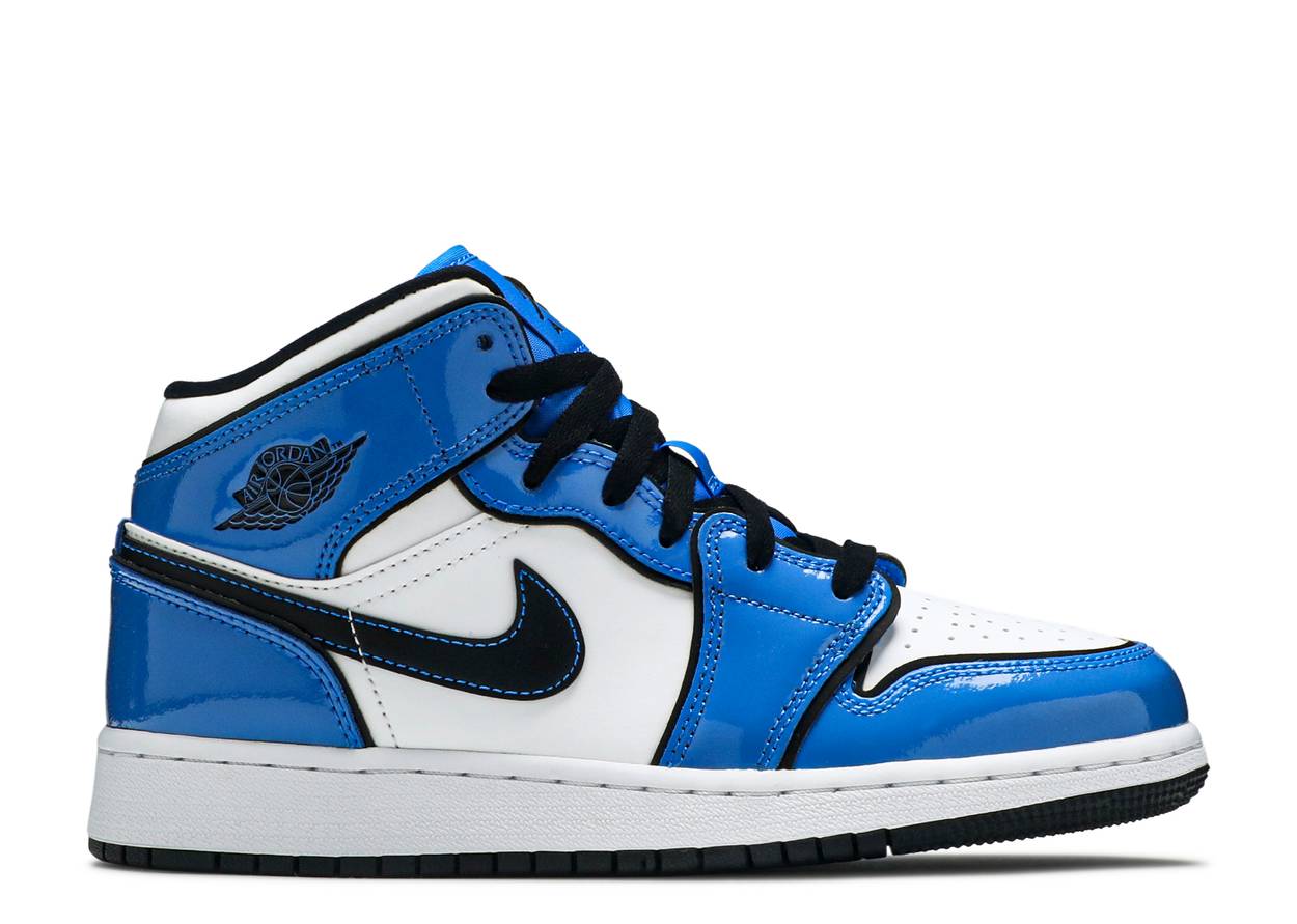 Jordan 1 Mid Signal Blue GS (Preowned)