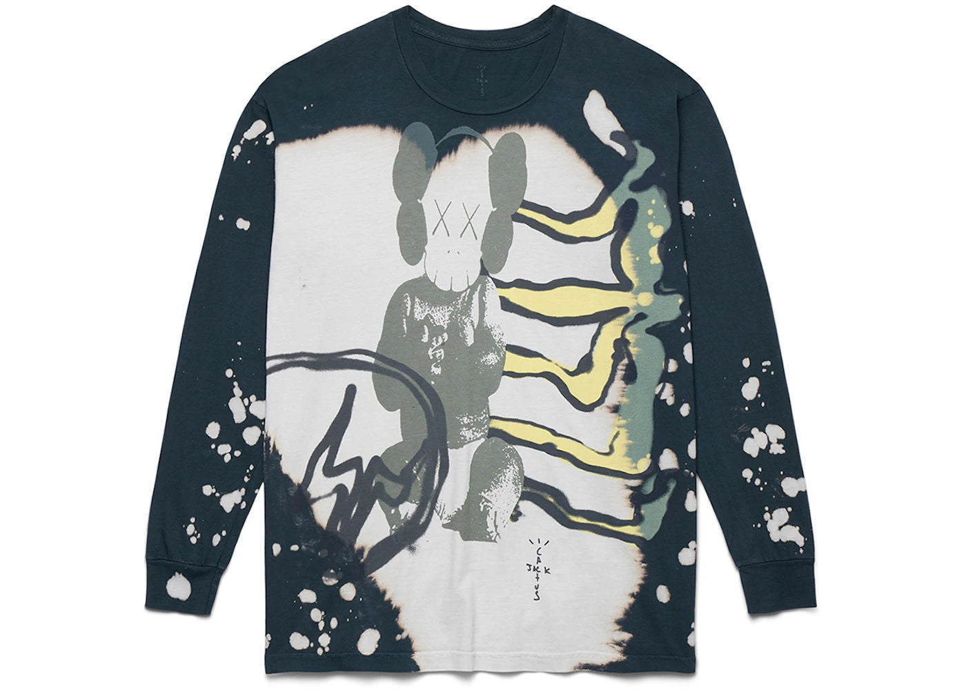 Travis Scott Cactus Jack + Kaws For Fragment L/S Tee Multi Grey, brand new, size XL