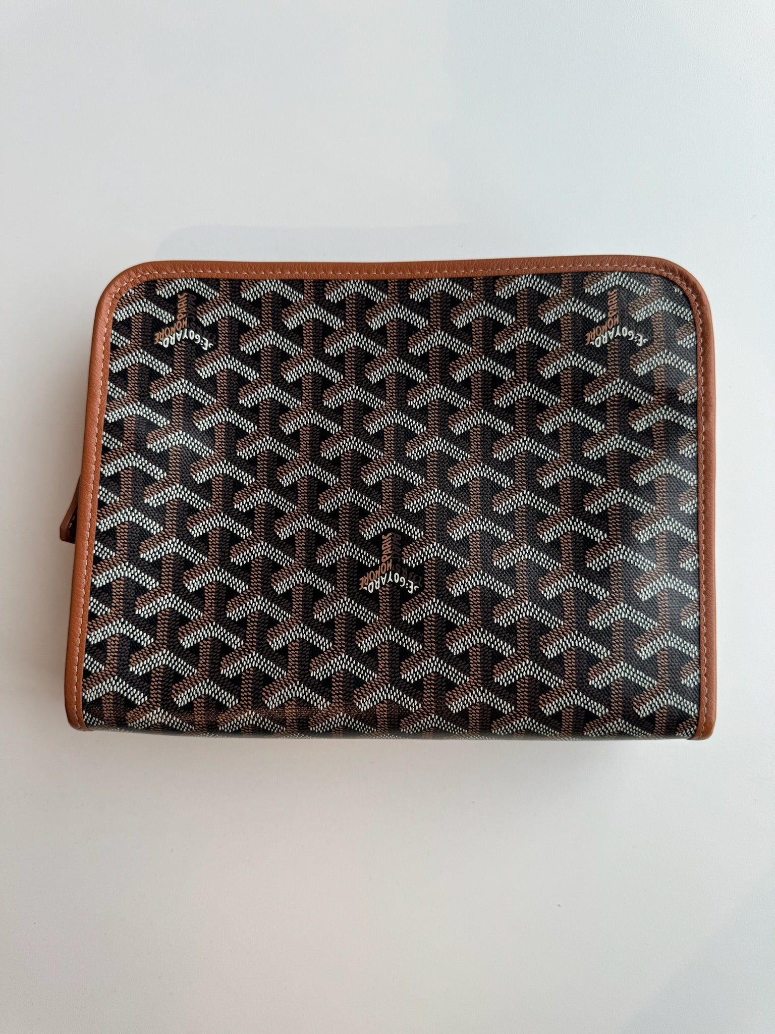 Goyard Jouvence GM Toiletry Bag Black & Tan (Lightly Used)