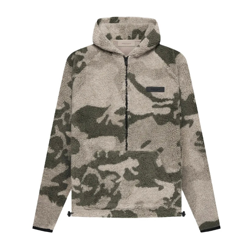 Fear of God Essentials Polar Fleece Half-Zip Hoodie (SS22) Camo