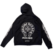 Chrome Hearts Thermal Malibu Exclusive Floral Zip-Up Hoodie Black (Lightly Used Size L)