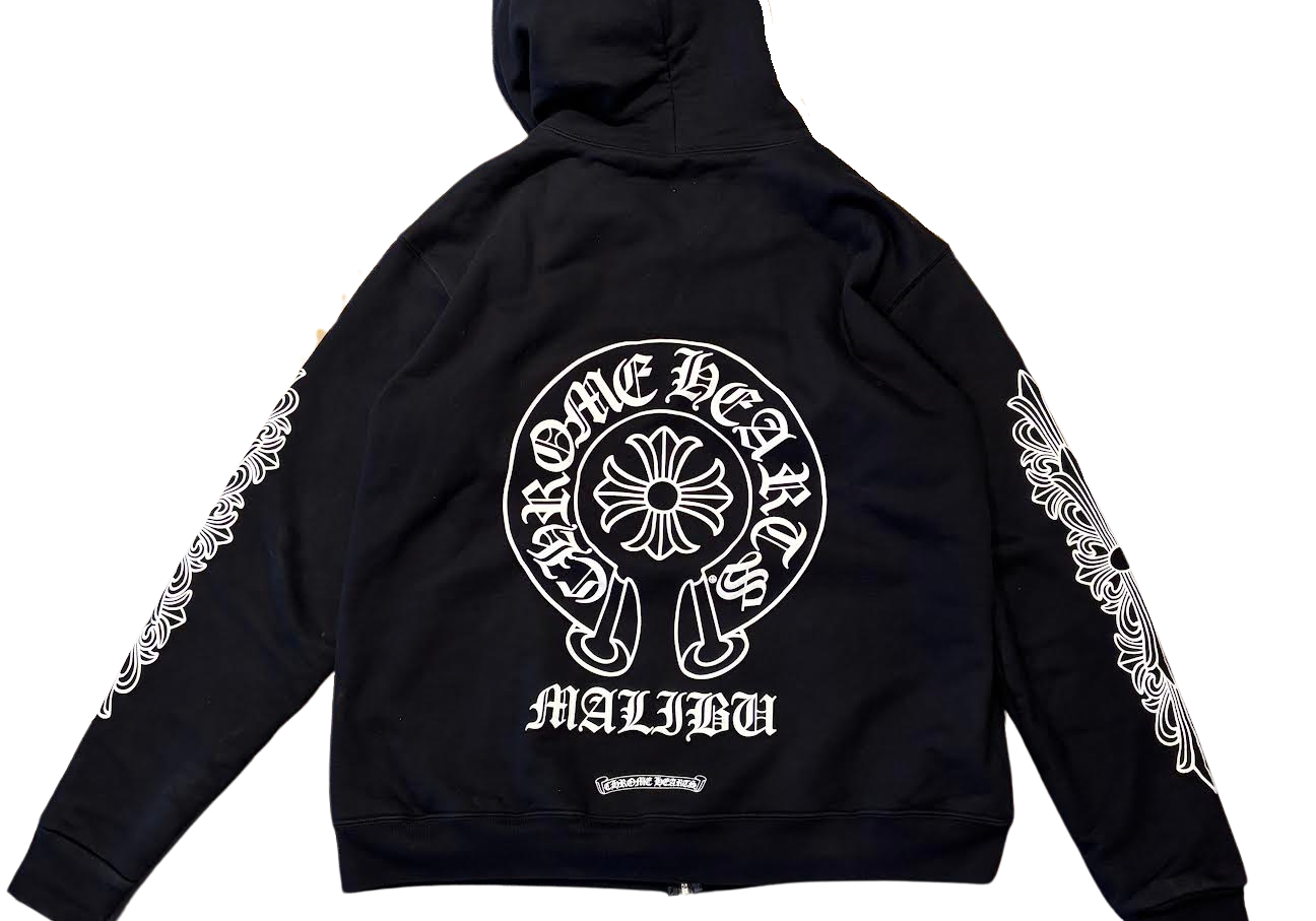 Chrome Hearts Thermal Malibu Exclusive Floral Zip-Up Hoodie Black (Lightly Used Size L)