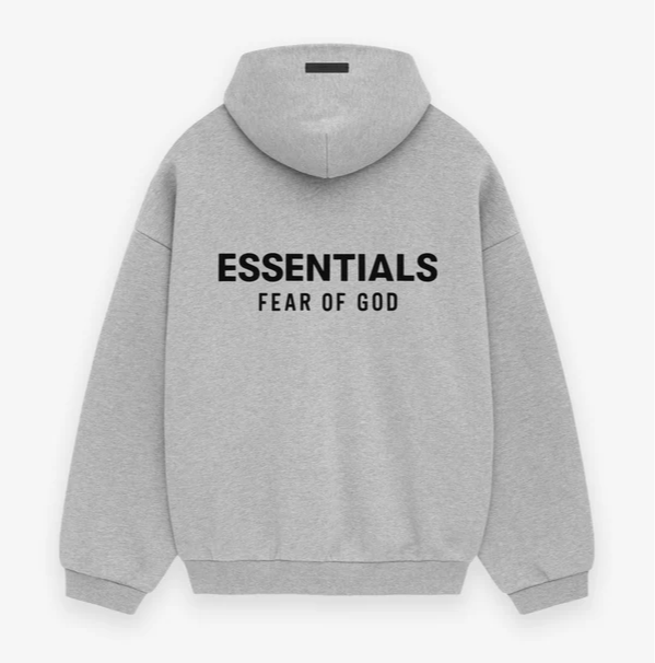 Fear of God Essentials Fleece Hoodie Light Heather Gray FW24 Utopia Shop