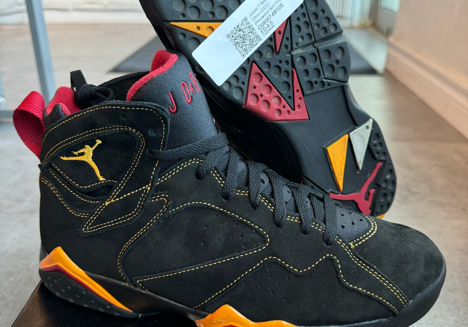 Jordan 7 Retro Citrus (2022) (Preowned Size 9.5)