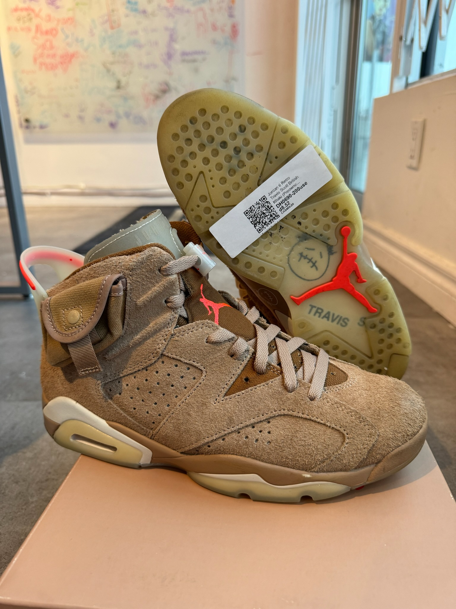 Jordan 6 Retro Travis Scott British Khaki (Preowned Size 8.5)