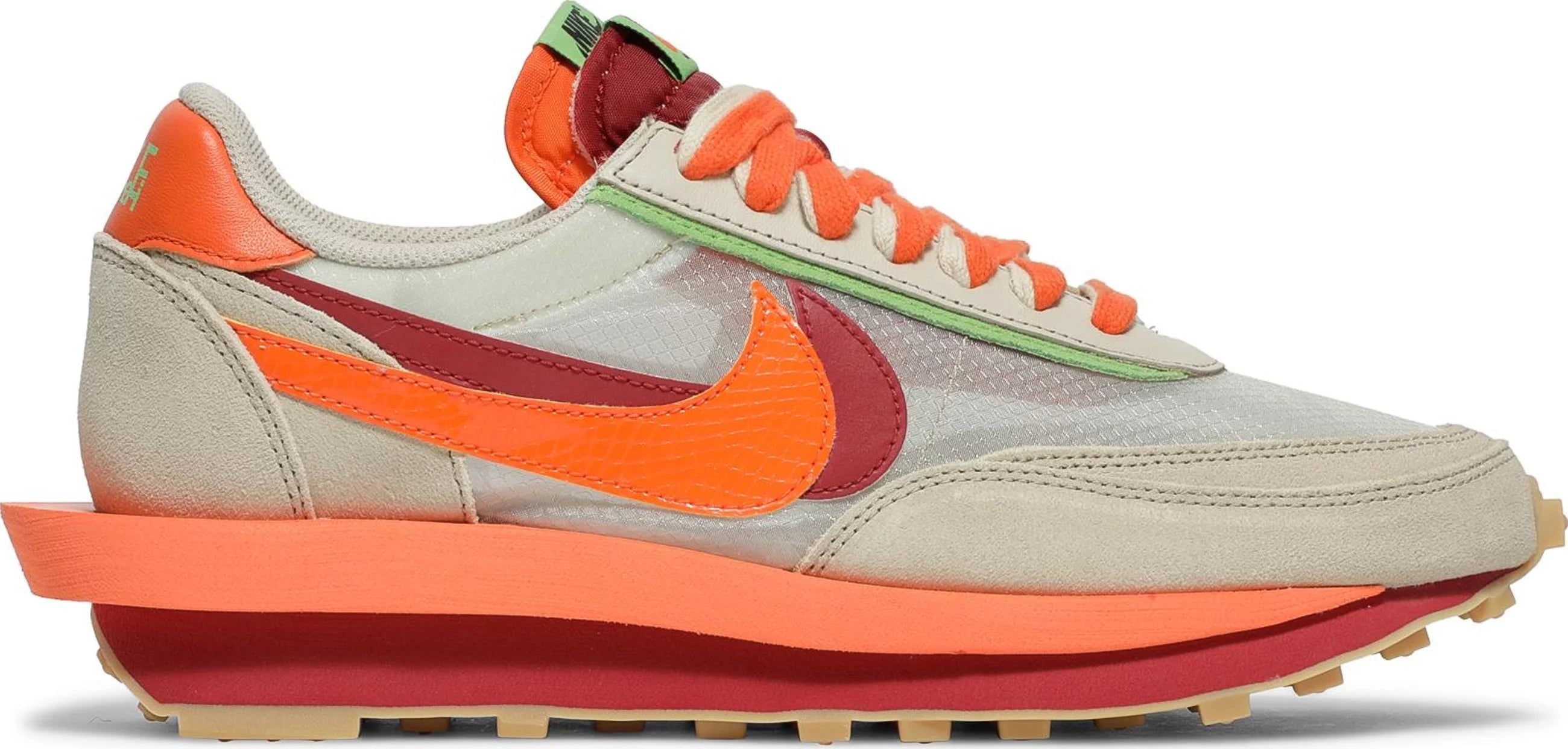 Nike X Sacai X LDV Waffle Clot Net Orange Blaze